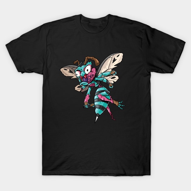 Halloween Zombie Bee Zombee Costume Illustration Funny Gift T-Shirt by Dr_Squirrel